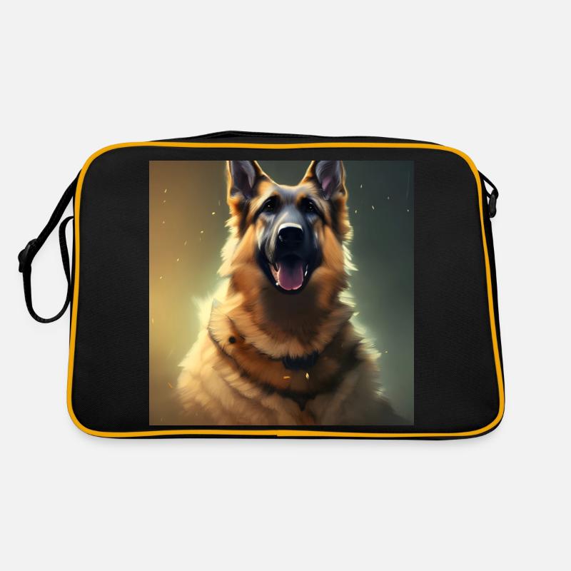 Süßer Deutscher Schäferhund Retro Tasche