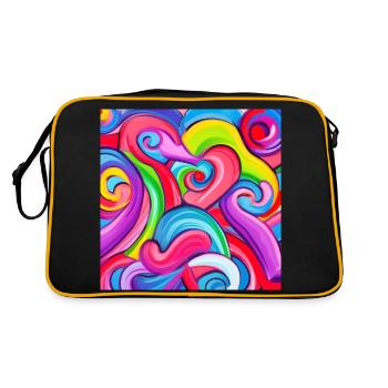 Candy valentines love - Retro Bag - black/gold - Back
