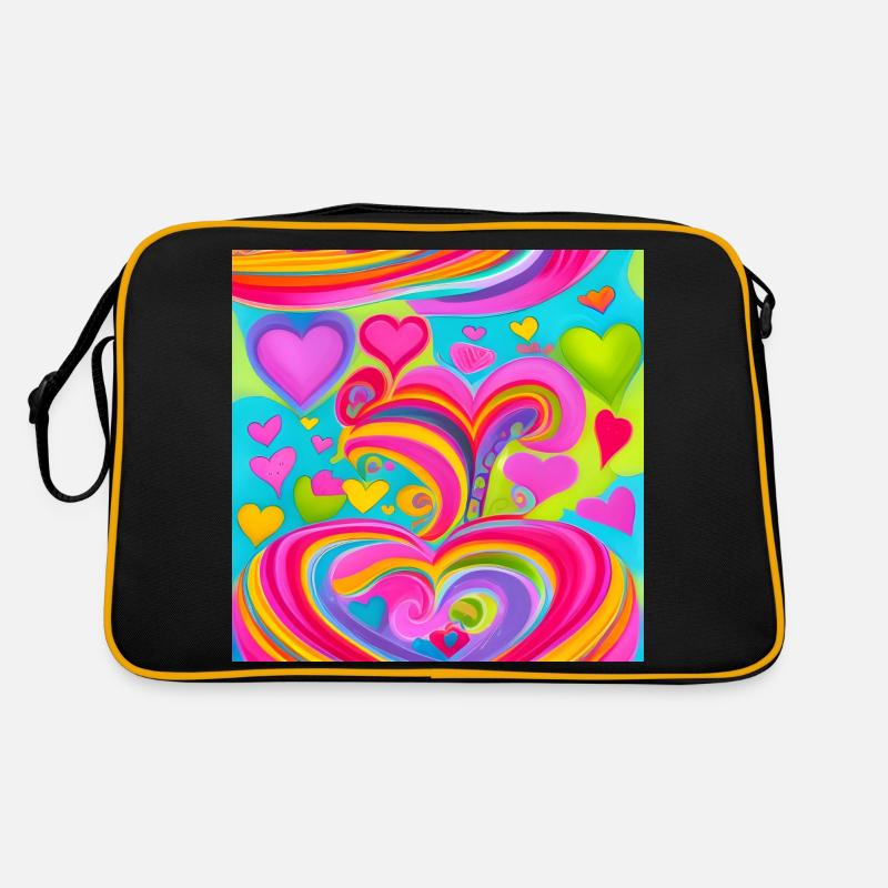 Bunte Liebe Retro Tasche