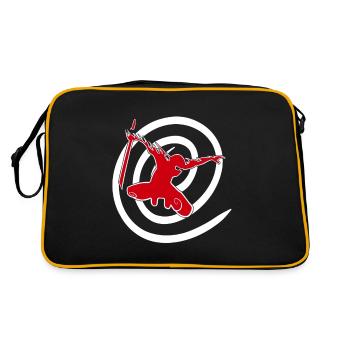 Warrior ninja anime art - Retro Bag - black/gold - Back