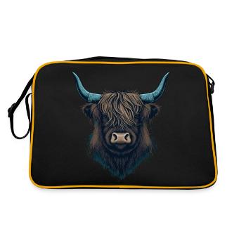 Visage de yak - Sac Retro - noir/or - Dos