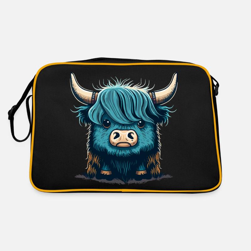 Nette Yak-Illustration Retro Tasche