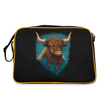 Yak in Shirt - Retro Bag - black/gold - Back
