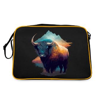 Galaxie Yak - Retro Tasche - Schwarz/Gold - Hinten