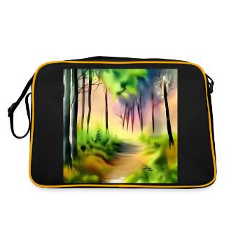 Couleur d’eau forêt verte - Sac Retro - noir/or - Dos