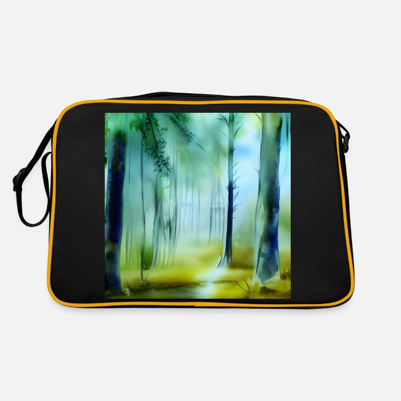 Forêt d’aquarelle apaisante Sac Retro