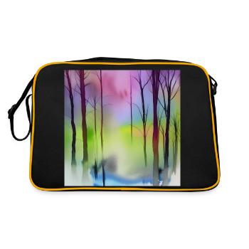 Aquarelle colorée nature simple - Sac Retro - noir/or - Dos
