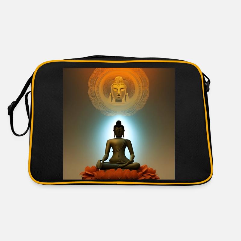 Buddha statue - Retro Bag - black/gold