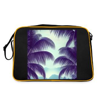 Art des feuilles de palmier - Sac Retro - noir/or - Dos