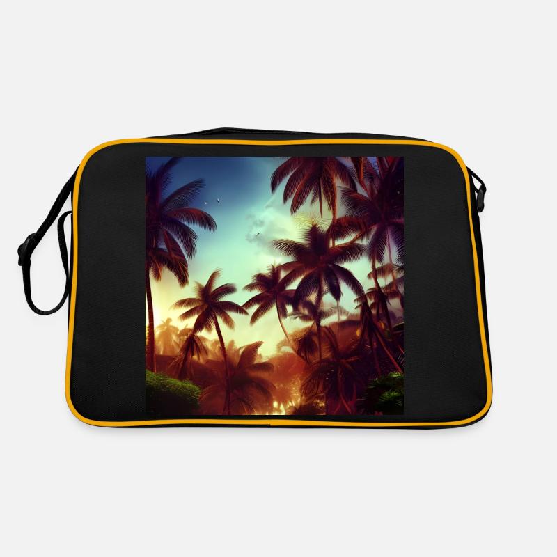 Abend in der Dschungelkunst Retro Tasche