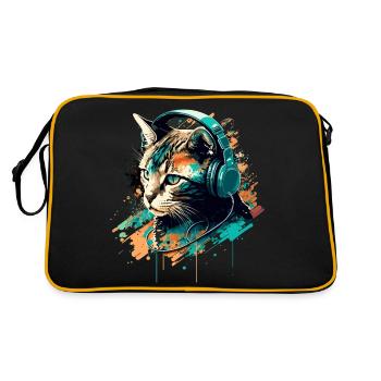 Cat Rock - Retro Bag - black/gold - Back