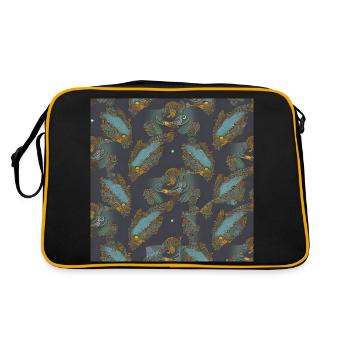Fish abstract pattern - Retro Bag - black/gold - Back