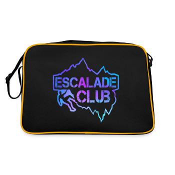Kletterverein Geschenk - Retro Tasche - Schwarz/Gold - Hinten