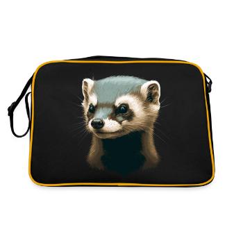 Illustration de furet - Sac Retro - noir/or - Dos
