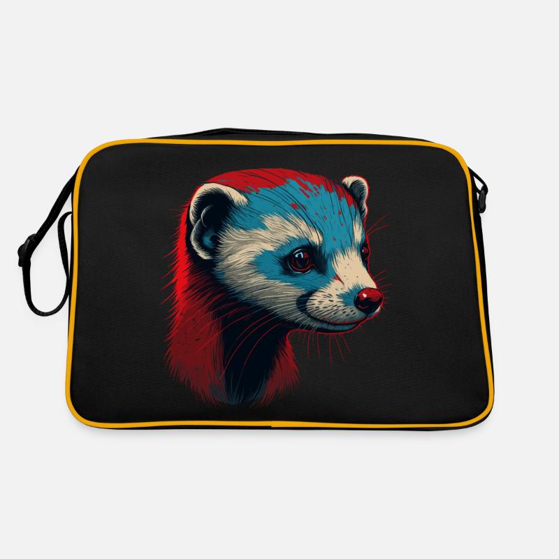 Rotes Frettchen Retro Tasche