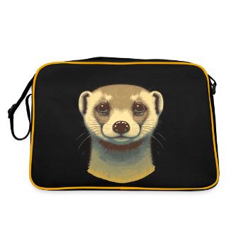 Conception de furet - Sac Retro - noir/or - Dos