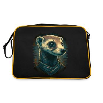 Vintage Ferret - Retro Bag - black/gold - Back