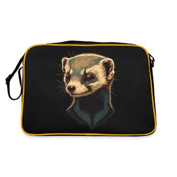 Fille qui aime les furets - Sac Retro - noir/or - Dos