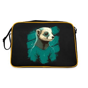 Ferret with Shirt - Retro Bag - black/gold - Back