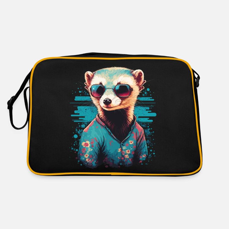 Furet avec lunettes de soleil Sac Retro