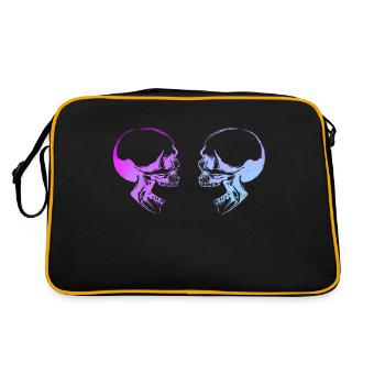 Double skull art - Retro Bag - black/gold - Back