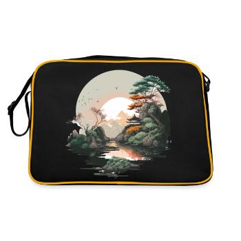 Œuvre d’art Sunrise - Sac Retro - noir/or - Dos