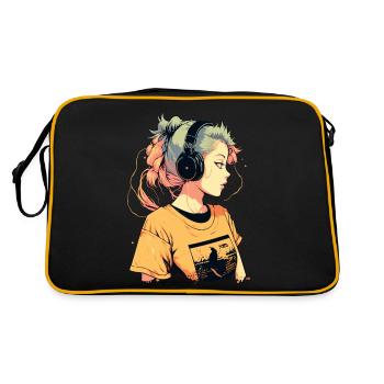 Chill Music Girl - Retro Bag - black/gold - Back