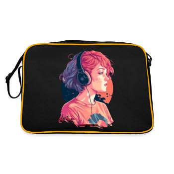 Lofi Music Lover - Retro Bag - black/gold - Back