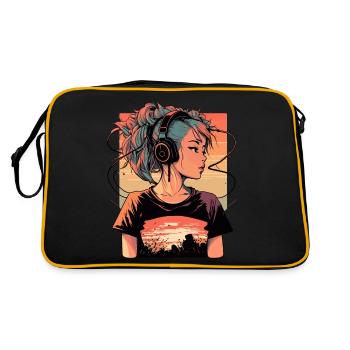 Lo-Fi Girl - Retro Bag - black/gold - Back