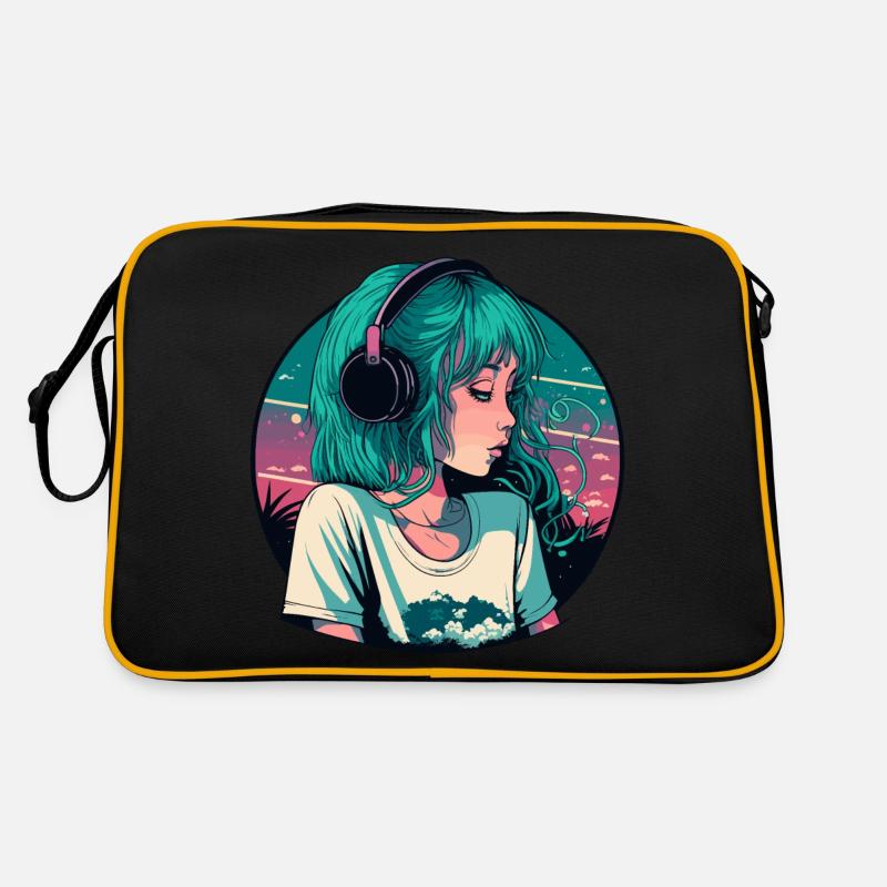 Süßes Lo-Fi-Mädchen Retro Tasche