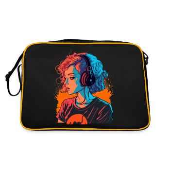 Cute Girl - Retro Bag - black/gold - Back