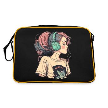 Lofi Beats - Retro Bag - black/gold - Back
