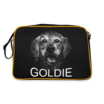 Golden Retriever - Goldie - Sac Retro - noir/or - Dos
