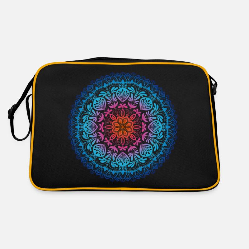 Regenbogen Mandala Retro Tasche