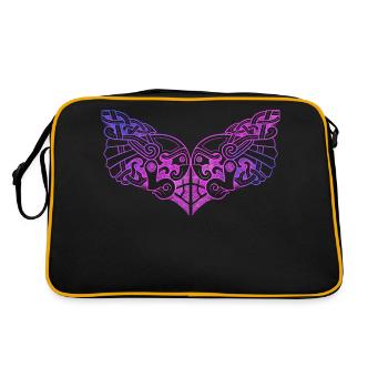 Double corbeau style nordique Hugin et Munin - Sac Retro - noir/or - Dos