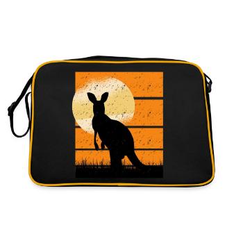 Cangaroo in Sunset retro - Retro Bag - black/gold - Back