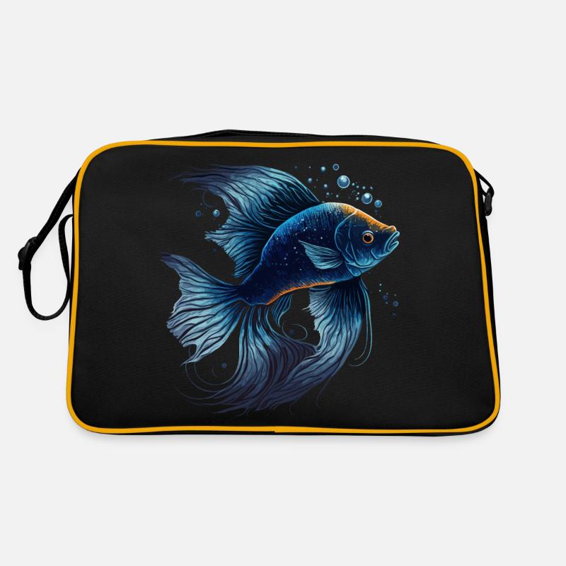 Poisson bleu Sac Retro