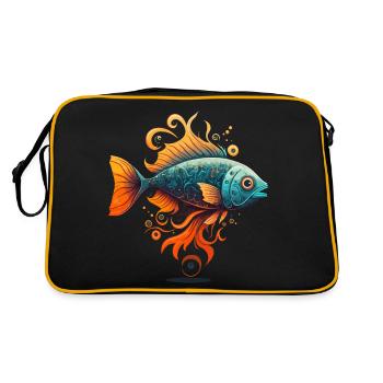 Poisson-dragon - Sac Retro - noir/or - Dos