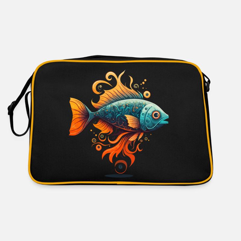 Drachenfisch Retro Tasche