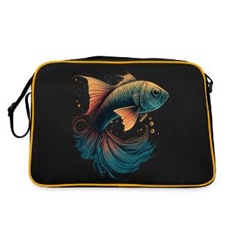 Fishing Gifts - Retro Bag - black/gold - Back