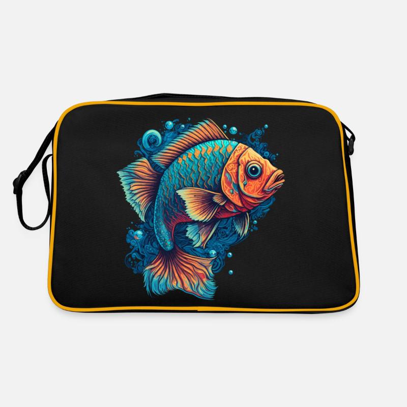 Illustration de poisson plat Sac Retro