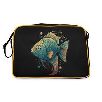 Angelsport - Retro Tasche - Schwarz/Gold - Hinten