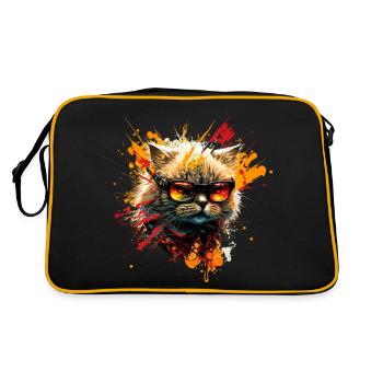 Cat badboy: show who's boss! - Retro Bag - black/gold - Back