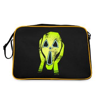 Gesicht der radioaktiven Angst Neon-Stil - Retro Tasche - Schwarz/Gold - Hinten