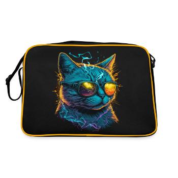 Chat de musique électrique - Sac Retro - noir/or - Dos