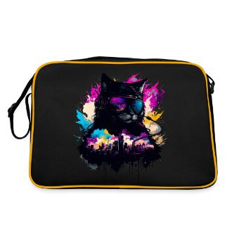 Dark Dj Cat - Sac Retro - noir/or - Dos
