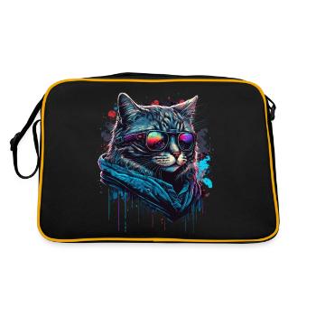 Agent Chat - Sac Retro - noir/or - Dos