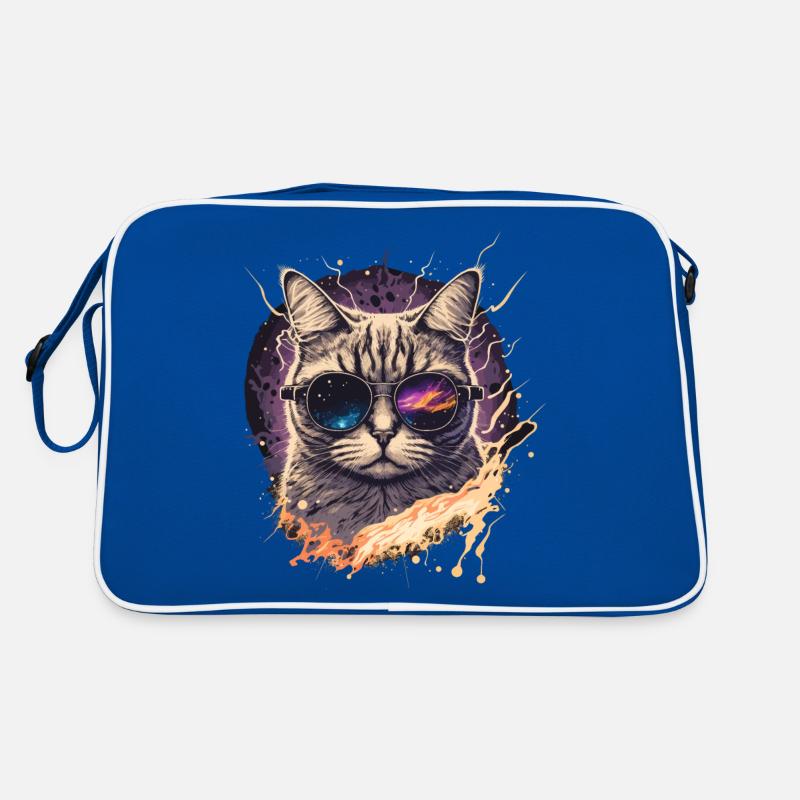 Vapowave Glitch Katze Retro Tasche