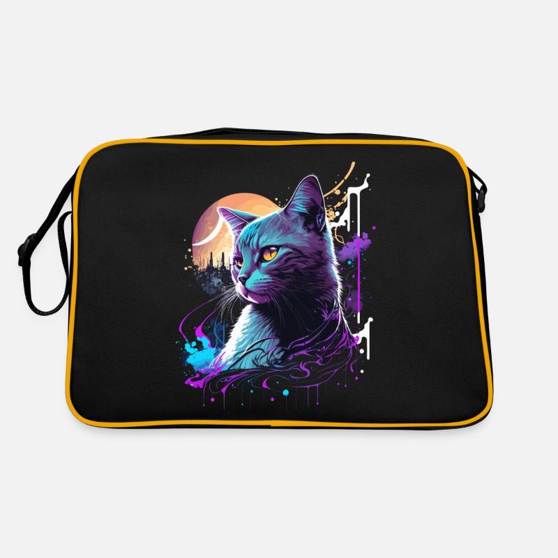 Chat violet Sac Retro