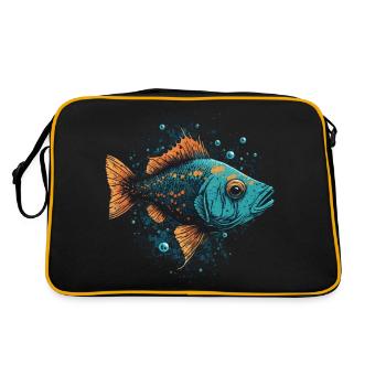 Illustration de poissons - Sac Retro - noir/or - Dos